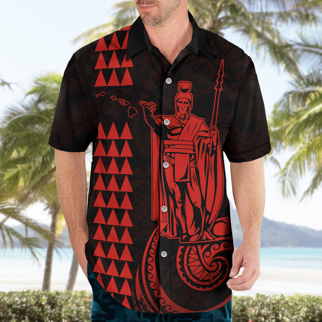 Custom Hawaii Hawaiian Shirt King Kamehameha - Red LT9 - Polynesian Pride