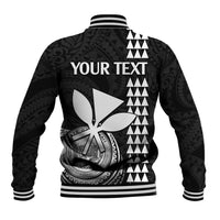 Custom Hawaii Baseball Jacket King Kamehameha - White LT9 - Polynesian Pride