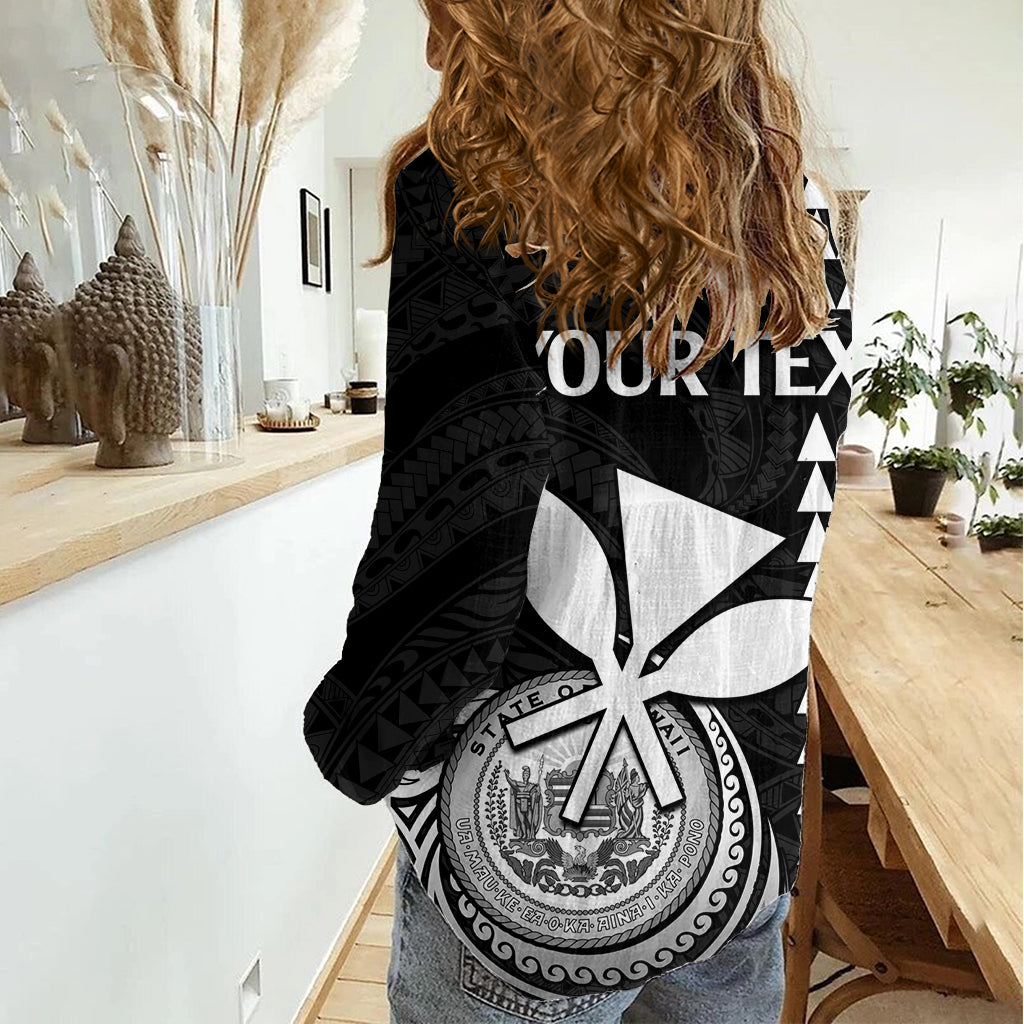 Custom Hawaii Women Casual Shirt King Kamehameha - White LT9 - Polynesian Pride