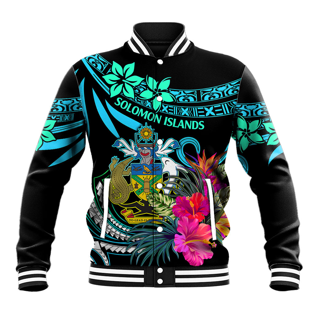 Solomon Islands Baseball Jacket Happy Independence Day LT9 Unisex Blue - Polynesian Pride