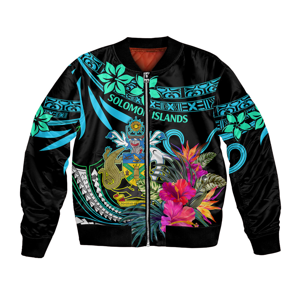 Solomon Islands Bomber Jacket Happy Independence Day LT9 Unisex Blue - Polynesian Pride
