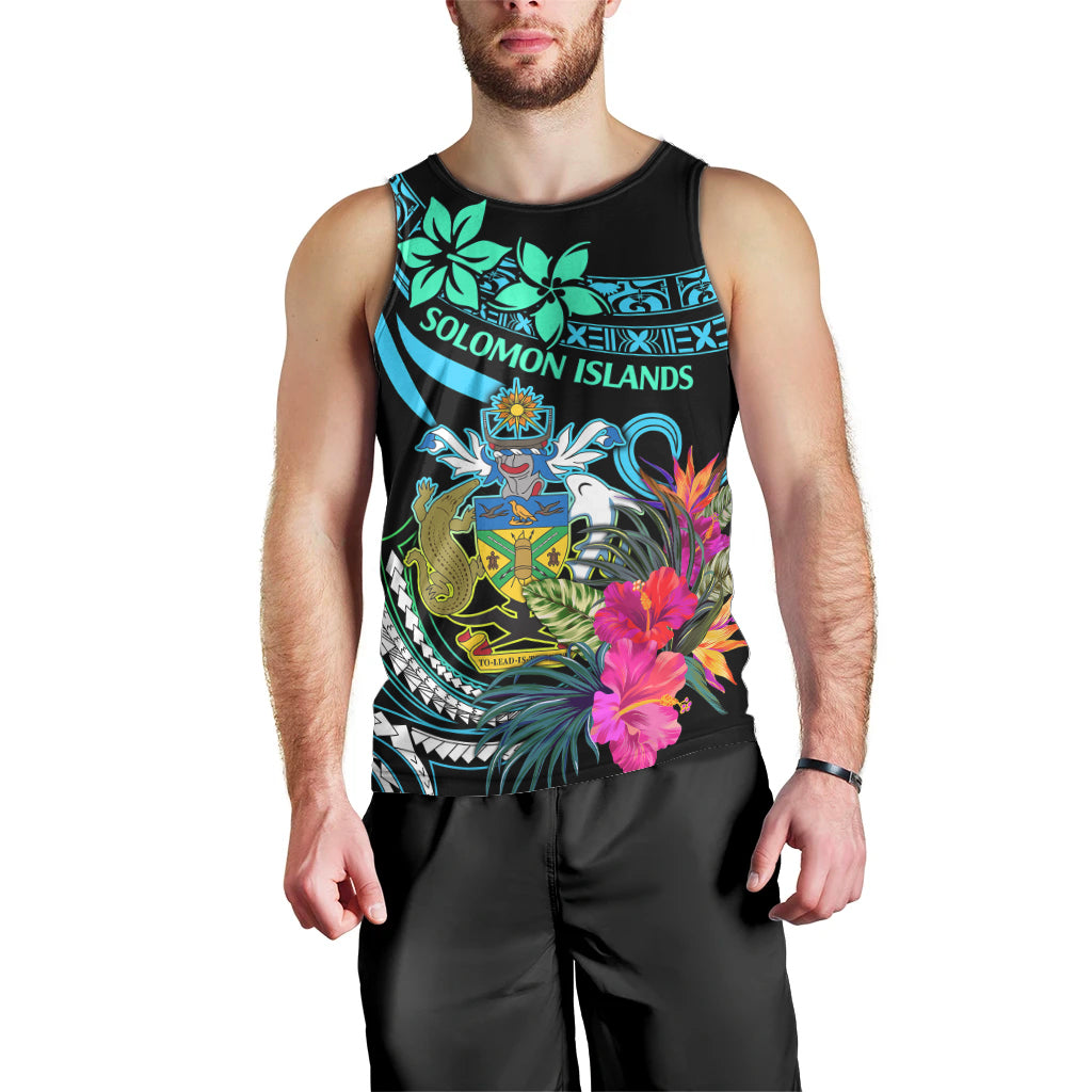 Solomon Islands Men Tank Top Happy Independence Day LT9 - Polynesian Pride