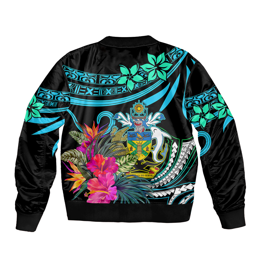 Solomon Islands Sleeve Zip Bomber Jacket Happy Independence Day LT9 - Polynesian Pride