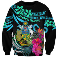Solomon Islands Sweatshirt Happy Independence Day LT9 Unisex Blue - Polynesian Pride