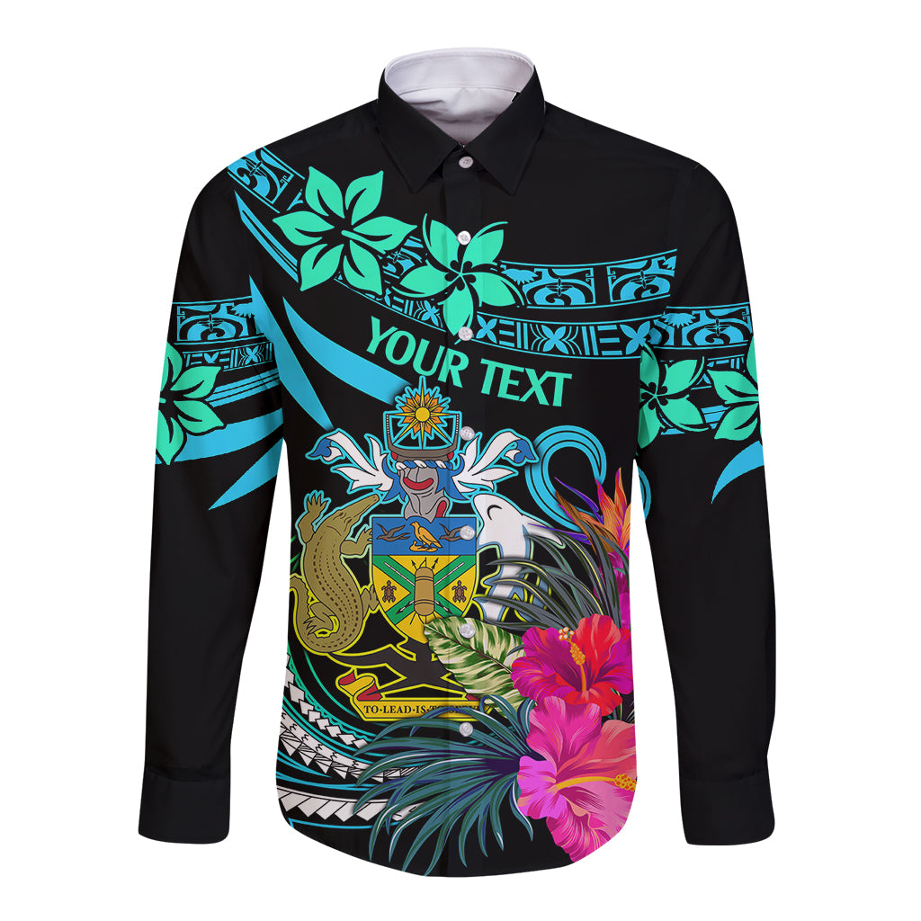 Custom Solomon Islands Long Sleeve Button Shirt Happy Independence Day LT9 Unisex Blue - Polynesian Pride