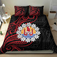 Tahitian Coat Of Arm and Tiare Flower Bedding Set Polynesian Tribal Tattoo LT9 - Polynesian Pride