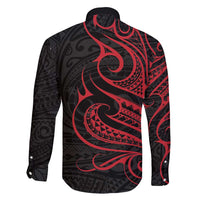 Tahitian Coat Of Arm and Tiare Flower Family Matching Long Sleeve Bodycon Dress and Hawaiian Shirt Polynesian Tribal Tattoo LT9 - Polynesian Pride