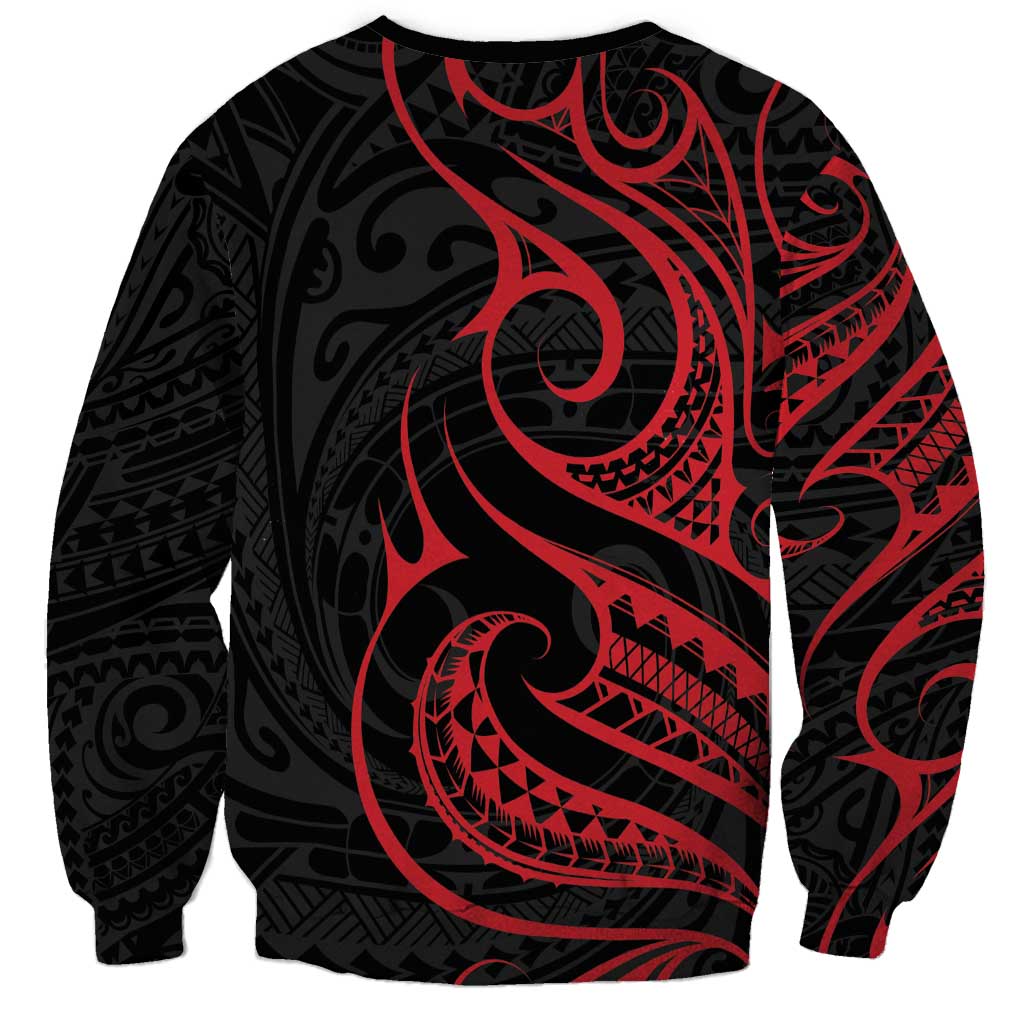 Tahitian Coat Of Arm and Tiare Flower Sweatshirt Polynesian Tribal Tattoo LT9 - Polynesian Pride