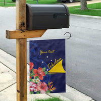 Personalised Tokelau Tropical Hibiscus Garden Flag With Polynesian Plumeria Tattoo