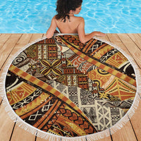 Hawaiian Style Tapa Beach Blanket Vintage Seamless Pattern - Polynesian Pride