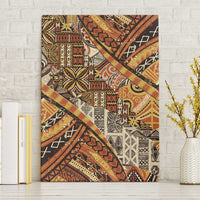 Hawaiian Style Tapa Canvas Wall Art Vintage Seamless Pattern - Polynesian Pride