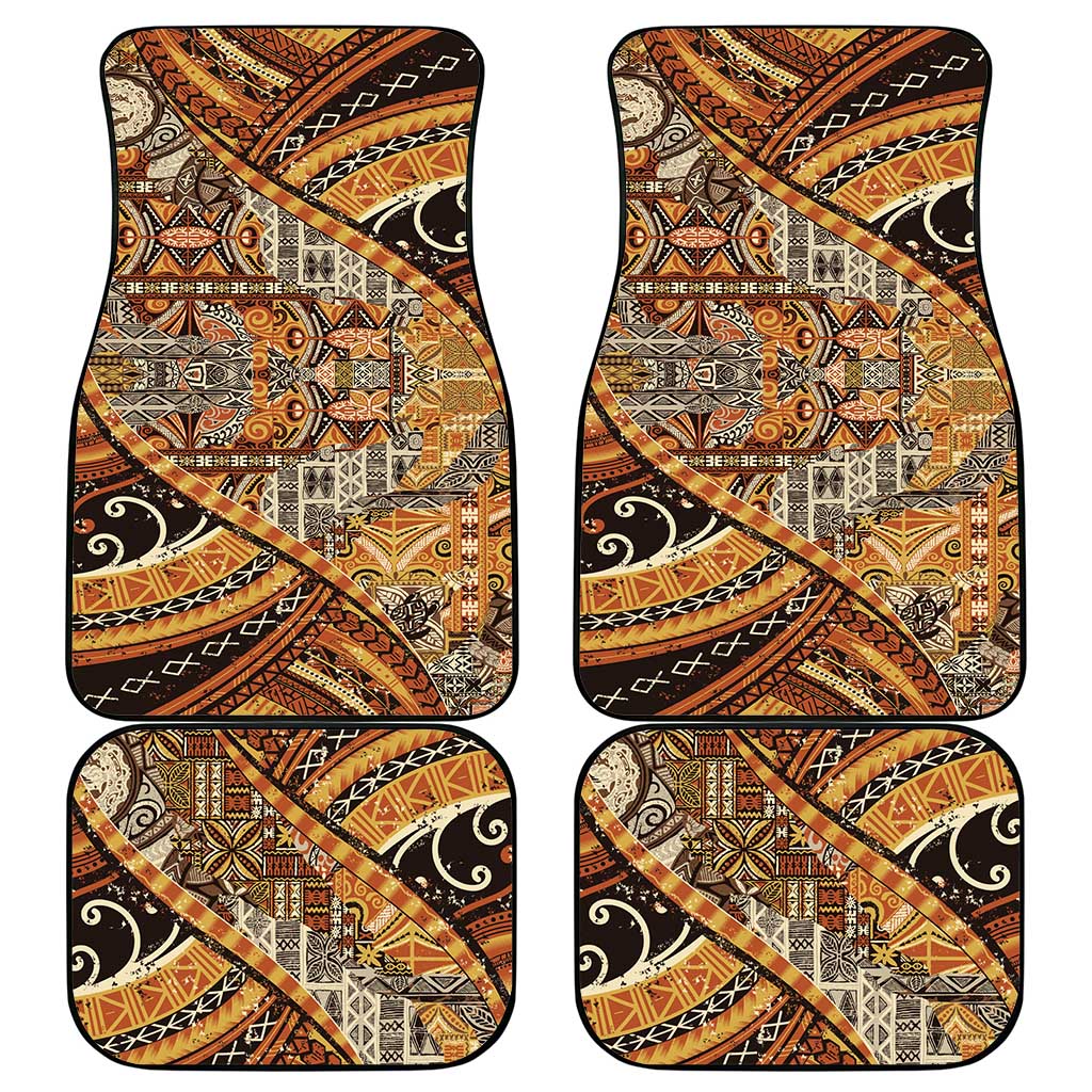 Hawaiian Style Tapa Car Mats Vintage Seamless Pattern - Polynesian Pride