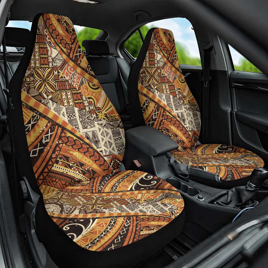 Hawaiian Style Tapa Car Seat Cover Vintage Seamless Pattern - Polynesian Pride