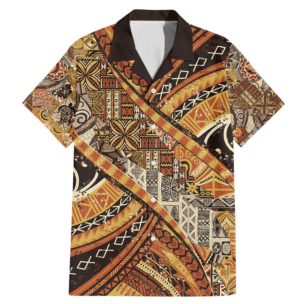 Hawaiian Style Tapa Family Matching Mermaid Dress and Hawaiian Shirt Vintage Seamless Pattern - Polynesian Pride