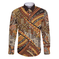 Hawaiian Style Tapa Family Matching Puletasi and Hawaiian Shirt Vintage Seamless Pattern - Polynesian Pride