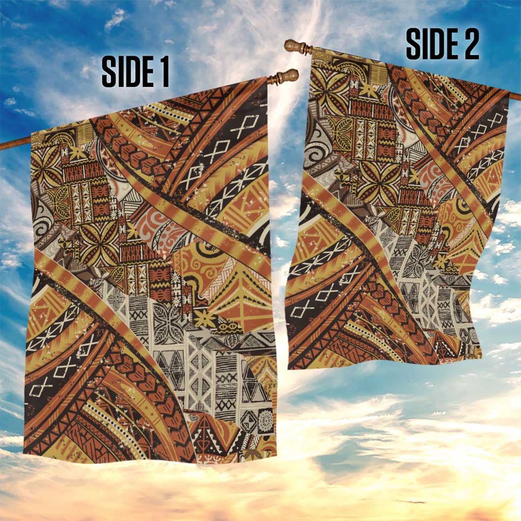 Hawaiian Style Tapa Garden Flag Vintage Seamless Pattern - Polynesian Pride