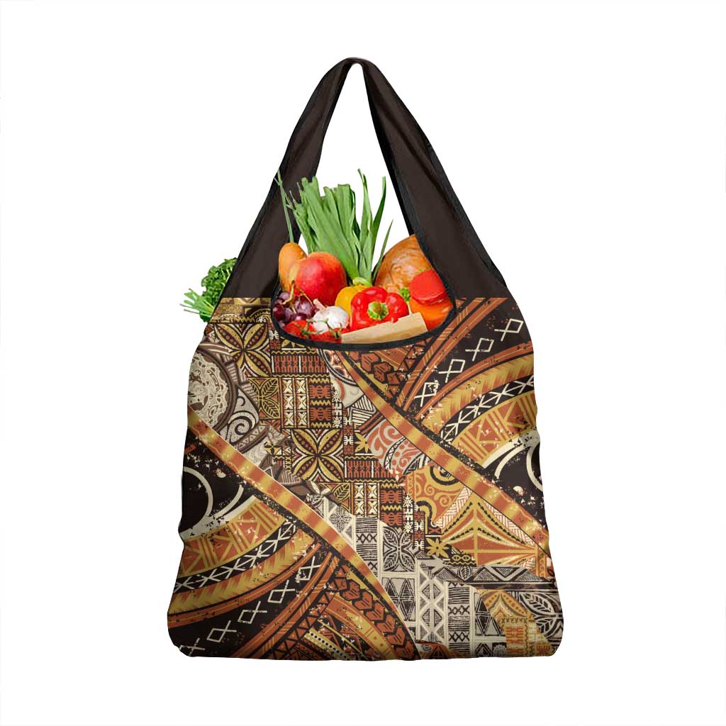 Hawaiian Style Tapa Grocery Bag Vintage Seamless Pattern - Polynesian Pride