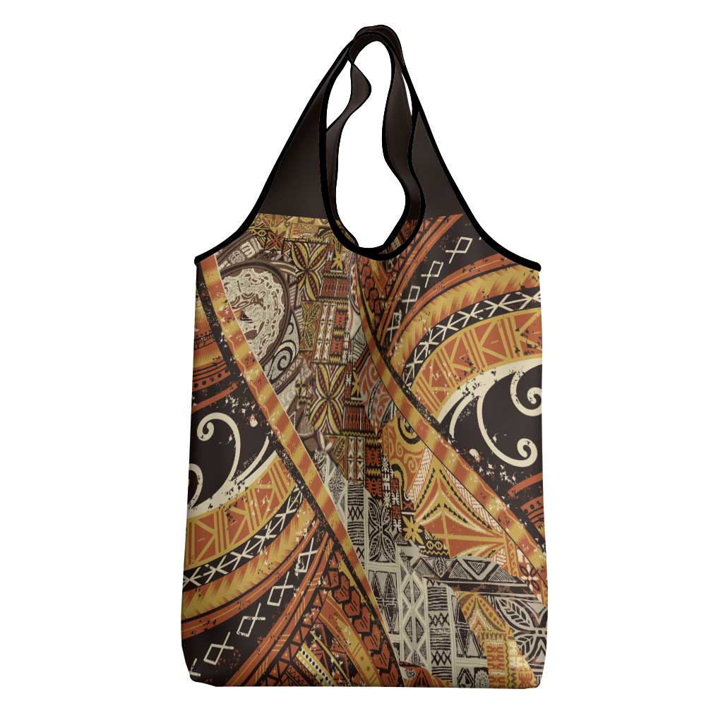 Hawaiian Style Tapa Grocery Bag Vintage Seamless Pattern - Polynesian Pride