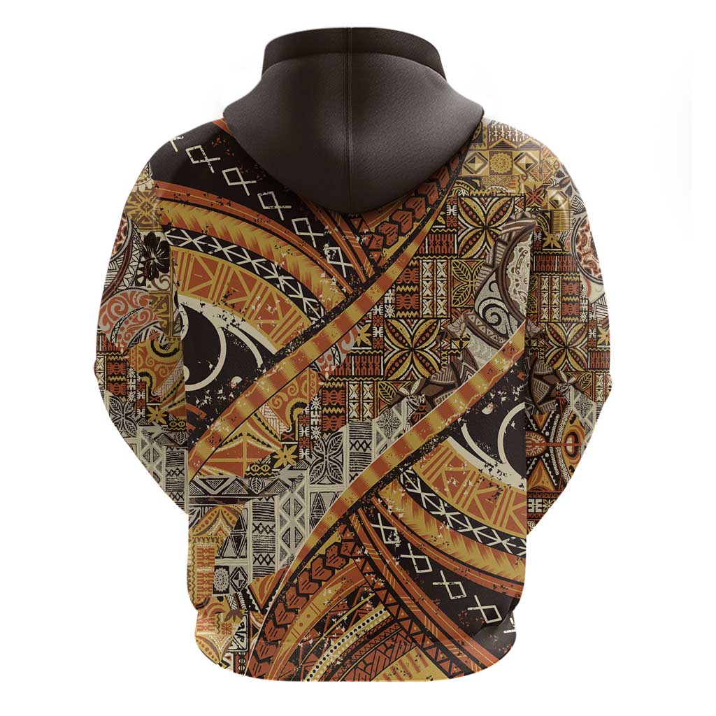 Hawaiian Style Tapa Hoodie Vintage Seamless Pattern - Polynesian Pride