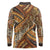 Hawaiian Style Tapa Long Sleeve Polo Shirt Vintage Seamless Pattern - Polynesian Pride