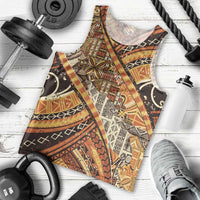 Hawaiian Style Tapa Men Tank Top Vintage Seamless Pattern - Polynesian Pride