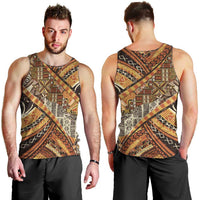Hawaiian Style Tapa Men Tank Top Vintage Seamless Pattern - Polynesian Pride
