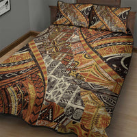 Hawaiian Style Tapa Quilt Bed Set Vintage Seamless Pattern - Polynesian Pride