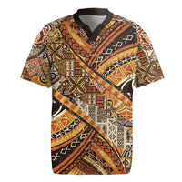 Hawaiian Style Tapa Rugby Jersey Vintage Seamless Pattern - Polynesian Pride