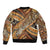 Hawaiian Style Tapa Sleeve Zip Bomber Jacket Vintage Seamless Pattern - Polynesian Pride