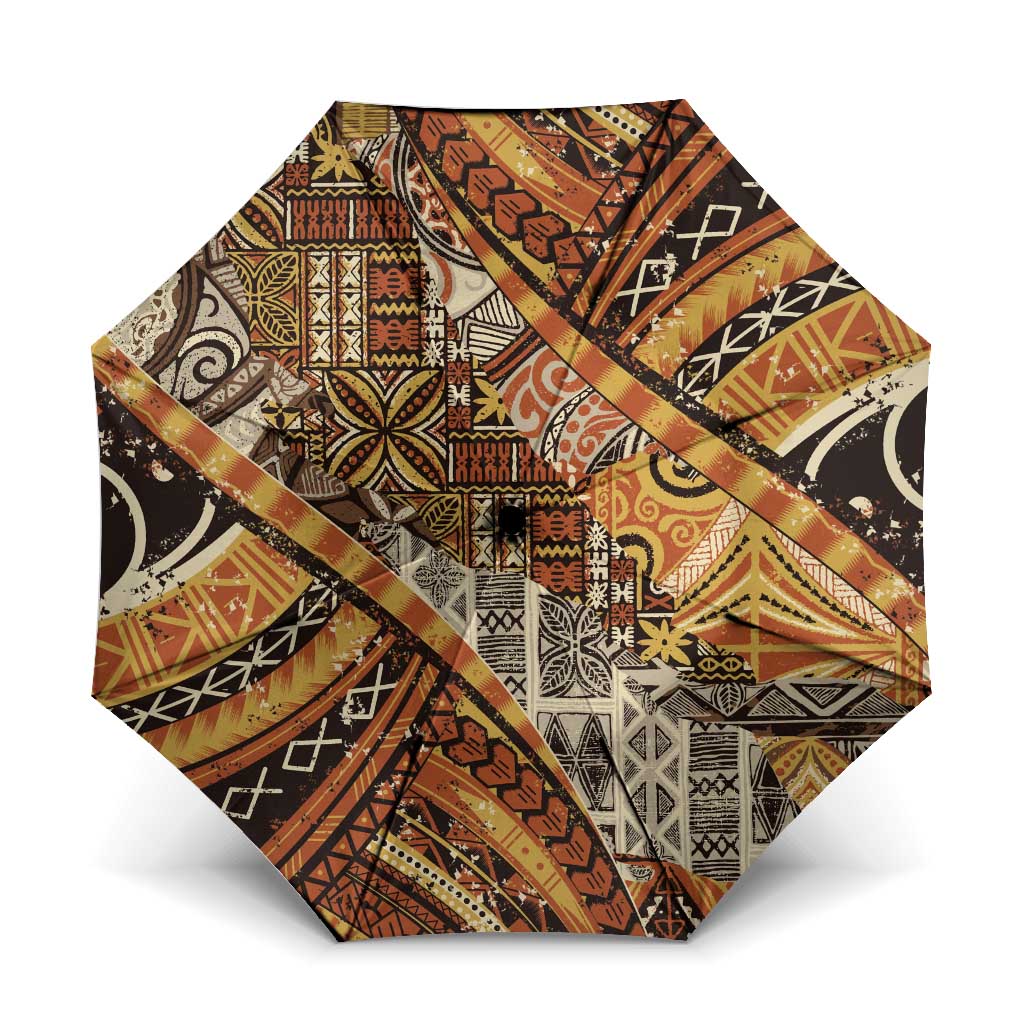 Hawaiian Style Tapa Umbrella Vintage Seamless Pattern - Polynesian Pride
