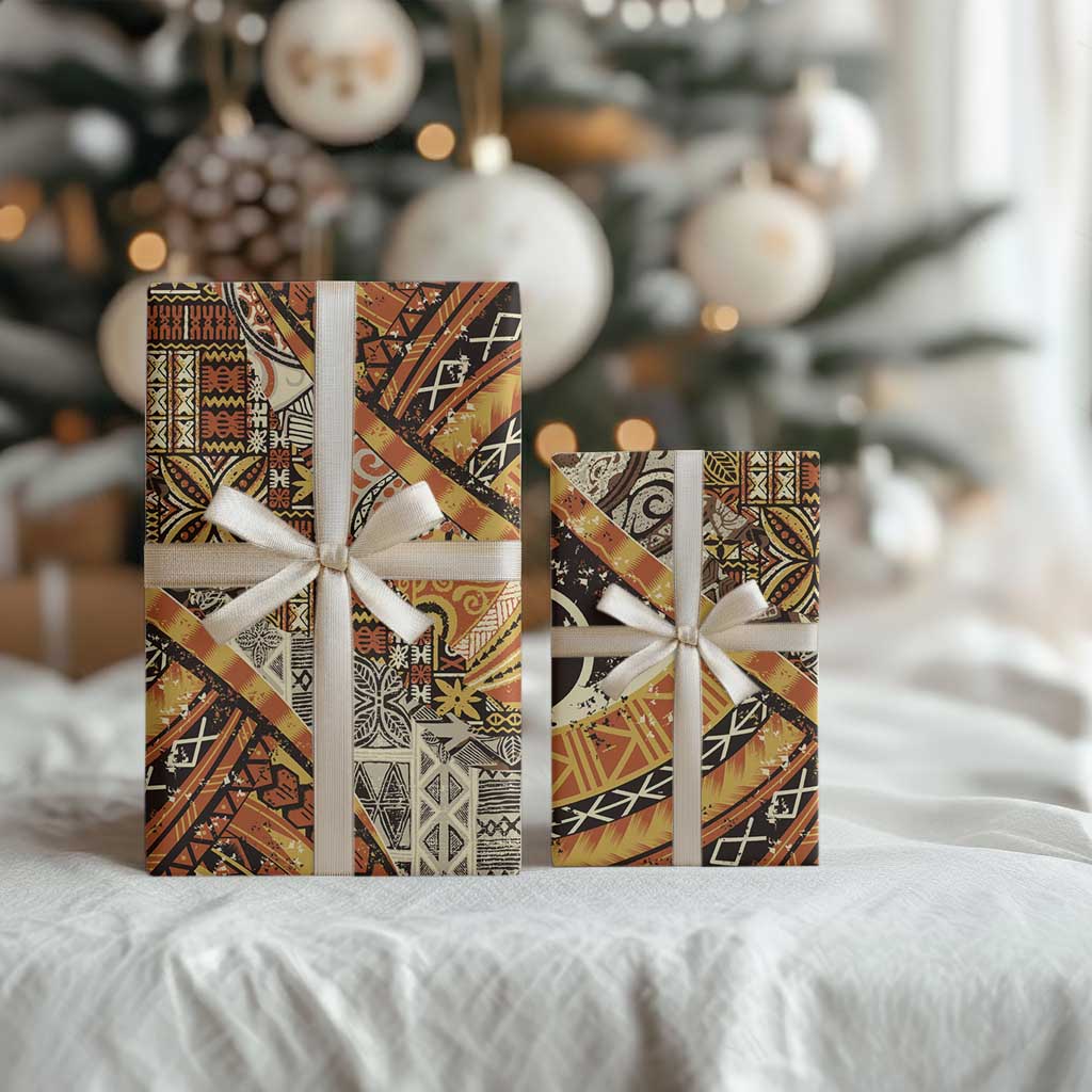 Hawaiian Style Tapa Wrapping Paper Vintage Seamless Pattern - Polynesian Pride