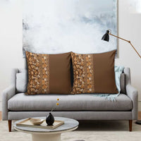 Hawaiian Tribal Elements Hibiscus Pillow Cover Gold Pattern - Polynesian Pride