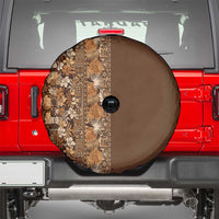 Hawaiian Tribal Elements Hibiscus Spare Tire Cover Gold Pattern - Polynesian Pride