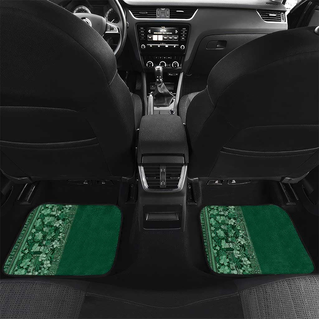 Hawaiian Tribal Elements Hibiscus Car Mats Green Pattern - Polynesian Pride