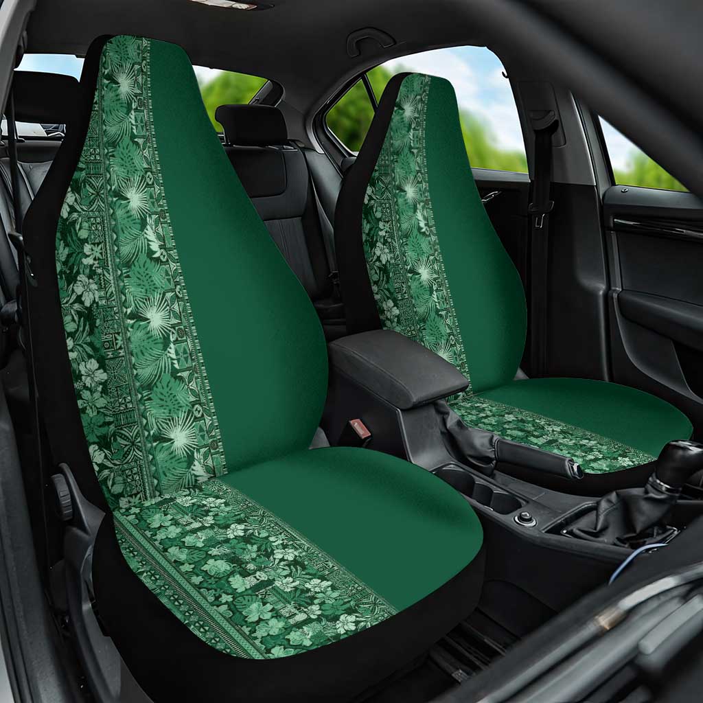 Hawaiian Tribal Elements Hibiscus Car Seat Cover Green Pattern - Polynesian Pride