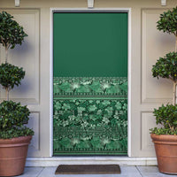Hawaiian Tribal Elements Hibiscus Door Cover Green Pattern - Polynesian Pride