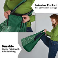 Hawaiian Tribal Elements Hibiscus Grocery Bag Green Pattern - Polynesian Pride