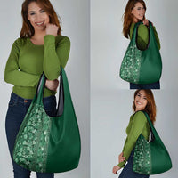 Hawaiian Tribal Elements Hibiscus Grocery Bag Green Pattern - Polynesian Pride