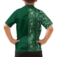 Hawaiian Tribal Elements Hibiscus Hawaiian Shirt Green Pattern - Polynesian Pride