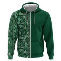 Hawaiian Tribal Elements Hibiscus Hoodie Green Pattern - Polynesian Pride