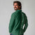 Hawaiian Tribal Elements Hibiscus Long Sleeve Polo Shirt Green Pattern - Polynesian Pride