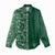Hawaiian Tribal Elements Hibiscus Women Casual Shirt Green Pattern - Polynesian Pride
