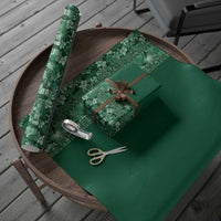 Hawaiian Tribal Elements Hibiscus Wrapping Paper Green Pattern - Polynesian Pride