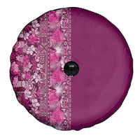 Hawaiian Tribal Elements Hibiscus Spare Tire Cover Pink Pattern - Polynesian Pride