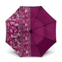 Hawaiian Tribal Elements Hibiscus Umbrella Pink Pattern - Polynesian Pride