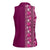 Hawaiian Tribal Elements Hibiscus Women Sleeveless Polo Shirt Pink Pattern - Polynesian Pride