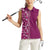 Hawaiian Tribal Elements Hibiscus Women Sleeveless Polo Shirt Pink Pattern - Polynesian Pride