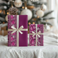 Hawaiian Tribal Elements Hibiscus Wrapping Paper Pink Pattern - Polynesian Pride