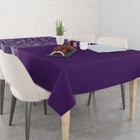 Hawaiian Tribal Elements Hibiscus Tablecloth Purple Pattern - Polynesian Pride