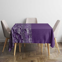 Hawaiian Tribal Elements Hibiscus Tablecloth Purple Pattern - Polynesian Pride